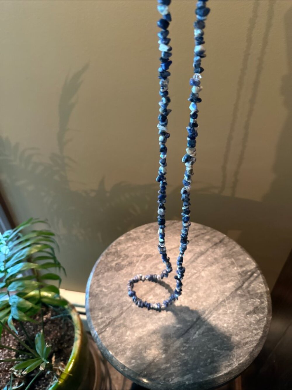 Sodalite Blue Nugget Necklace or Choker ~ 19-20" Long